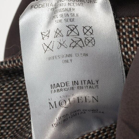 Alexander McQueen AW/05 Runway Brown Wool Tweed Crossover-Waist Dress - Picture 10 of 10